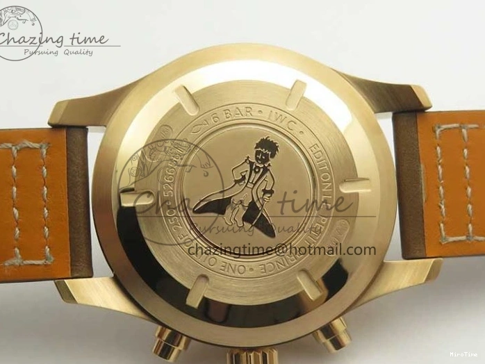 MIROTIME 0210 Sleek Pilot Chrono 377721 “Le Petit Prince” RG ZF 1:1 Best Edition on Brown Leather Strap A 7182